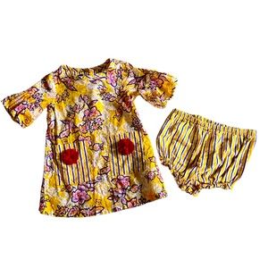 Pastourelle by Pippa & Julie Beautiful Yellow Floral Dress - 18 months